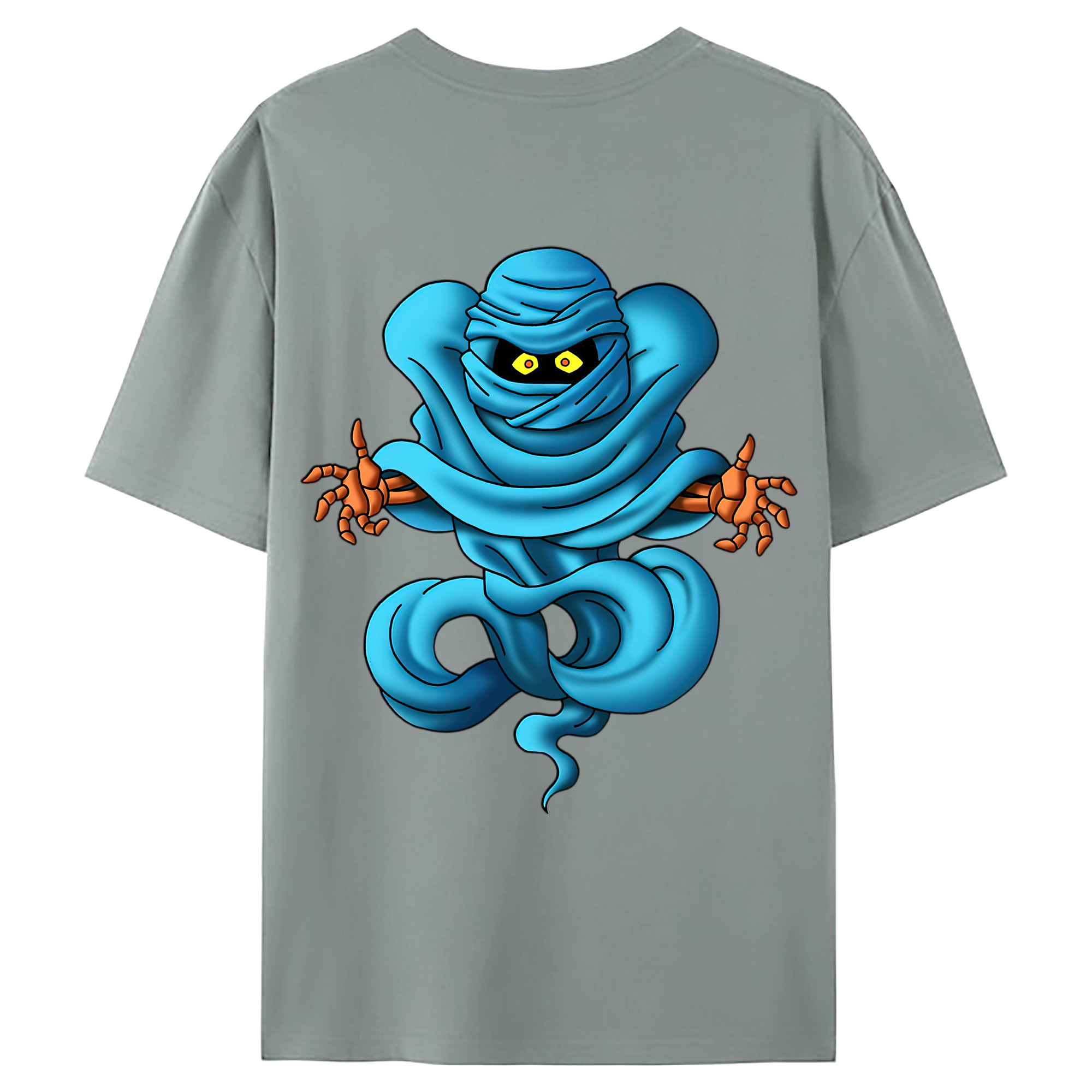 （画像用） ドラゴンクエスト Doragon Kuesuto Dragon Quest 綿100％ メンズ半袖Tシャツ（バックプリント） 通気性